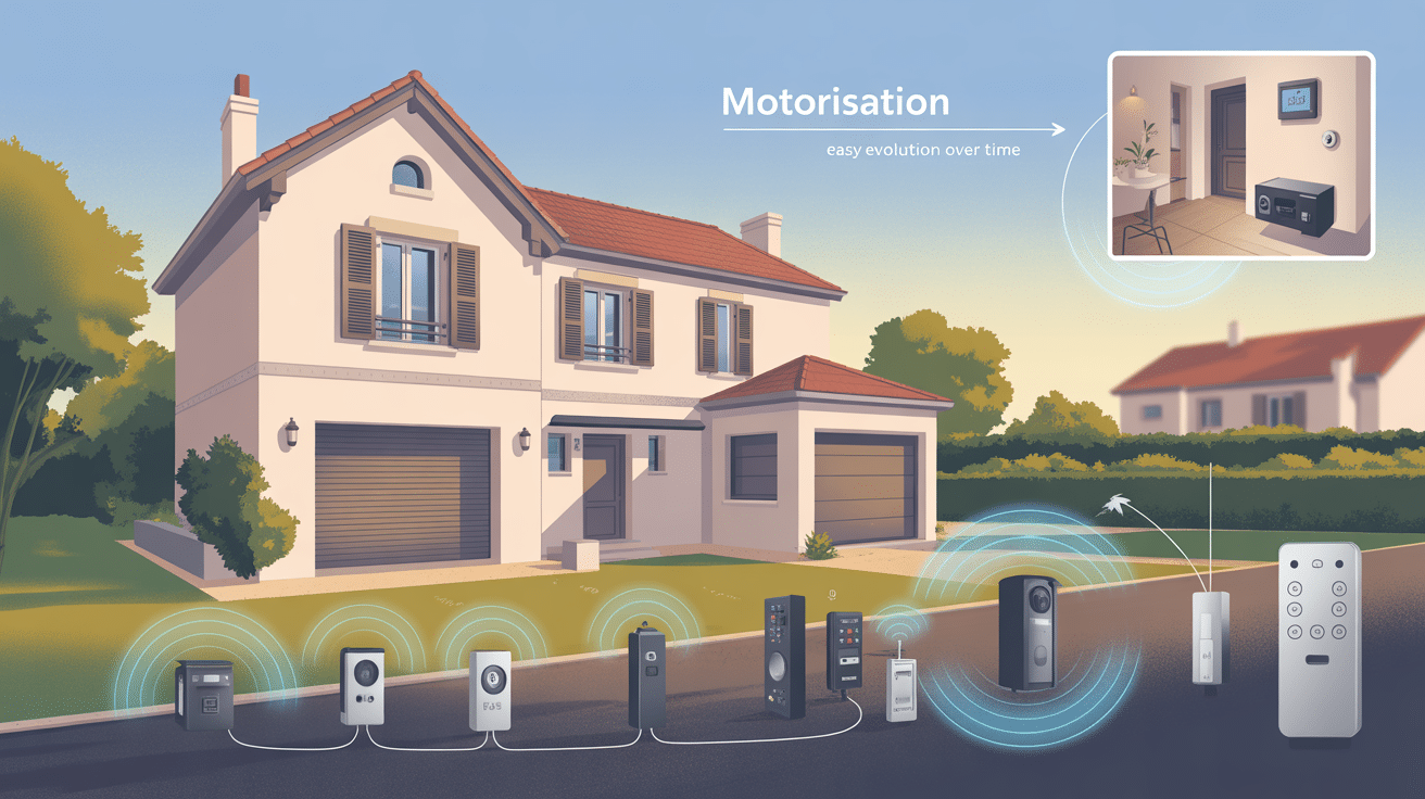 Maison connectée avec système de motorisation intelligente